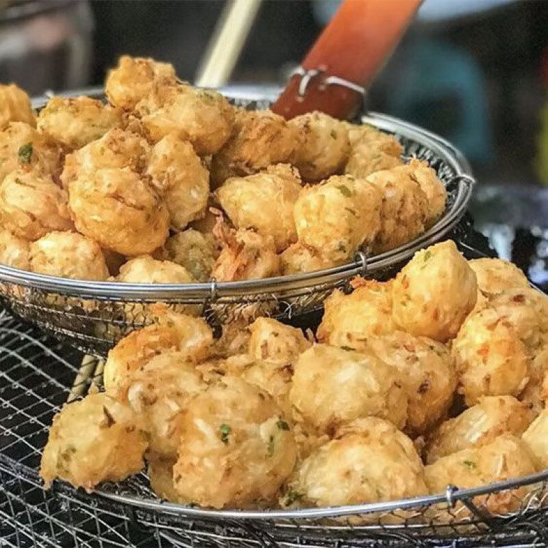 食怀广东潮汕地方特色小吃菜头丸圆萝卜丸油炸糕点现做现发真空包装