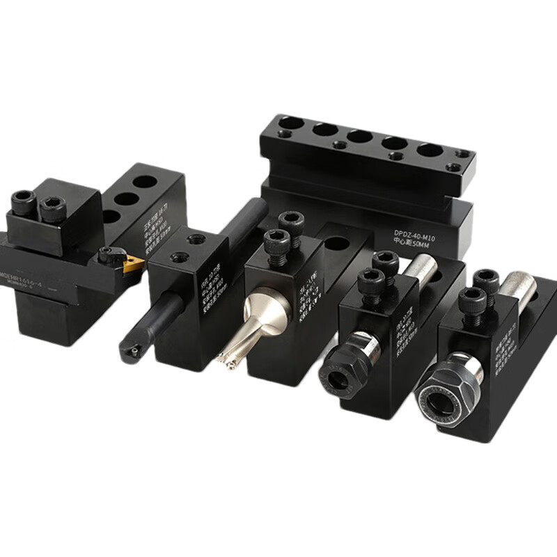 数控车床排刀座辅助u钻座正反32内孔车刀单排双排钻头斜轨排刀架 双排