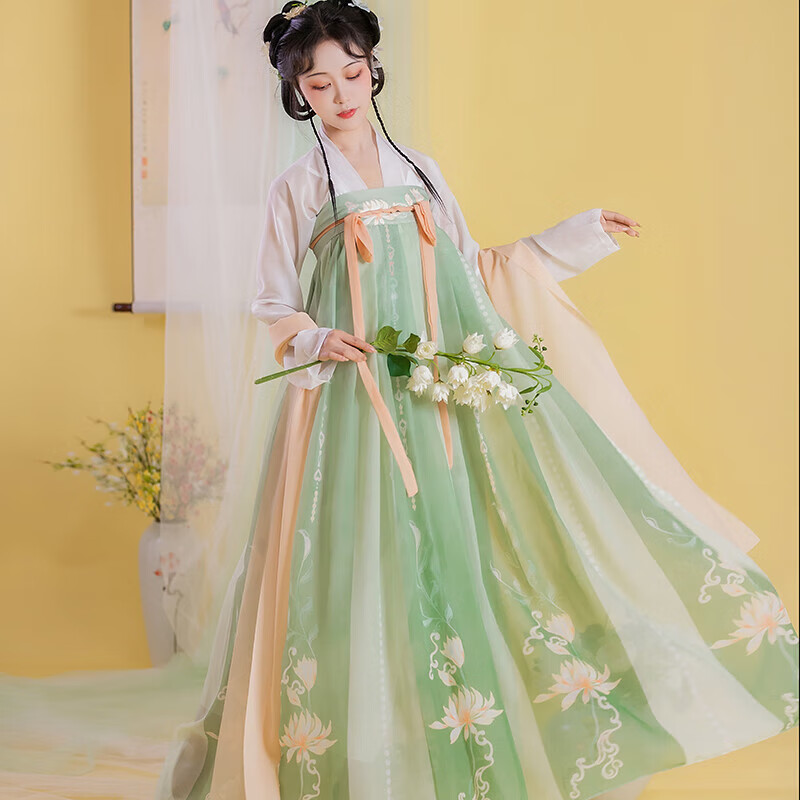 cozok汉服女唐制汉服女中国风齐胸襦裙飘逸仙气改良古装薄款 【水中仙