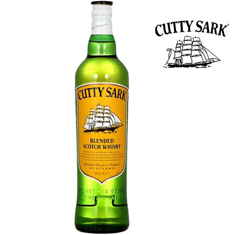 顺风（Cutty Sark）进口洋酒顺风威士忌苏格兰俱乐部 可乐桶酒  绿皮书同款威士忌 单瓶