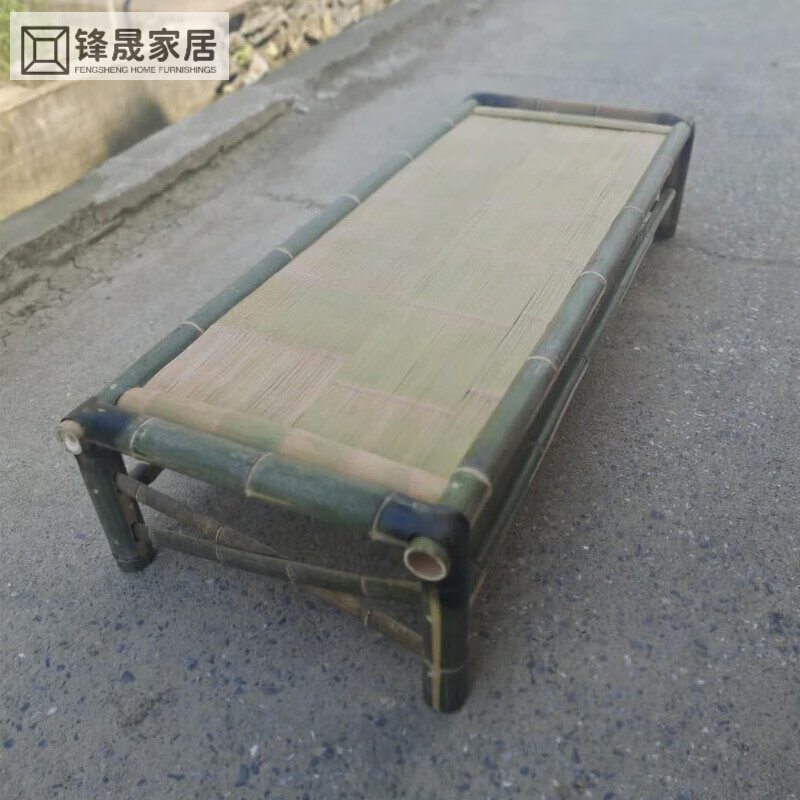 战舵竹床老式手工传统竹板床家用休闲午休午睡单人床竹编凉床不可折叠