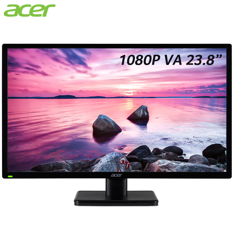 宏碁（Acer）23.8英寸全高清DVI/VGA双接口广视角可壁挂爱眼显示器 显示屏EN240Y bd