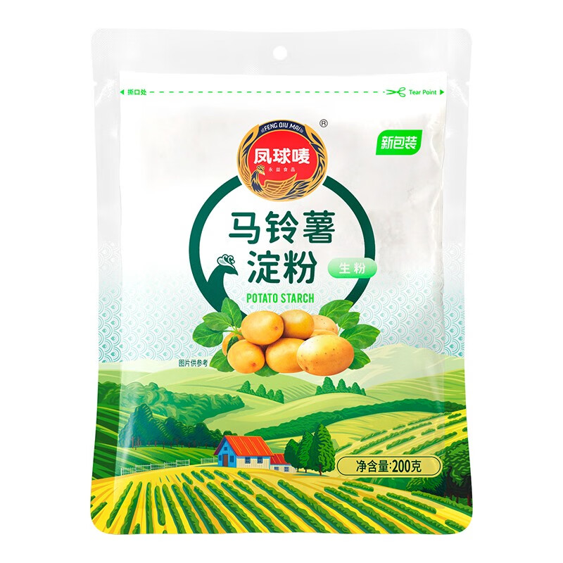 凤球唛(phoenix&earth) 马铃薯淀粉 土豆玉米生粉勾芡调料调味品糕点