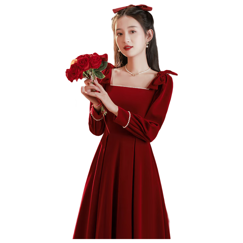 �����վ��Ʒ�С��������2025�¿������ȹ��ɫ���ȹŮ�����Ŵ��� �ƺ�ɫ M (����96-105��) 218Ԫ