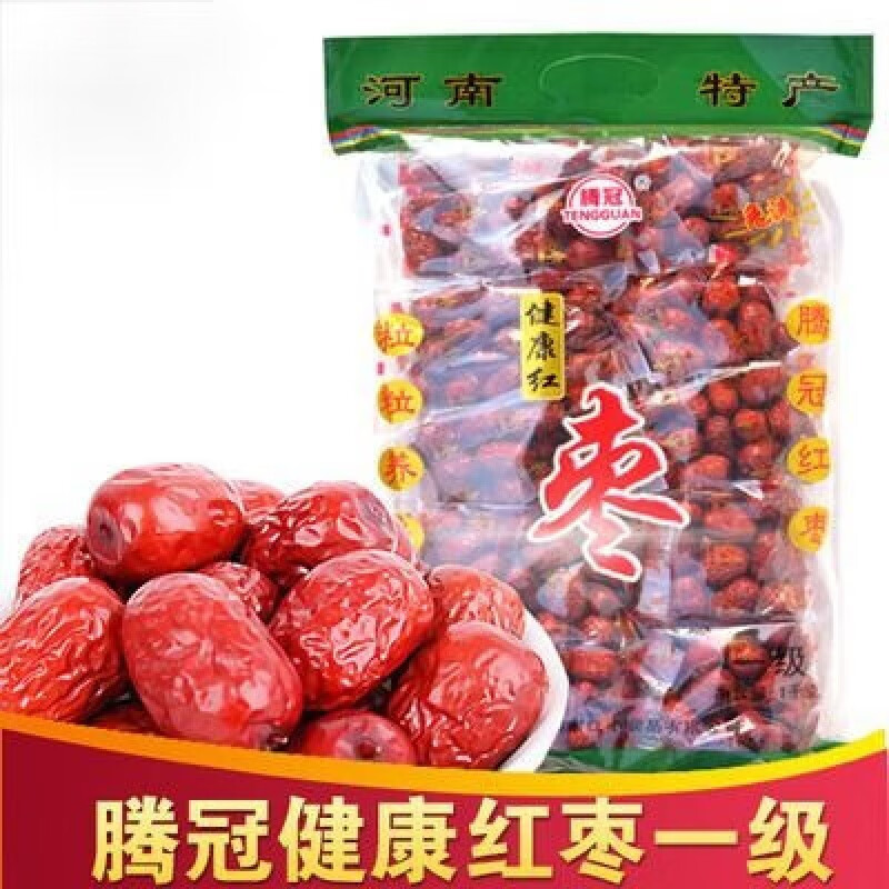 食怀腾冠健康红枣一级1000g 开袋即食独立包装新疆滕冠红枣子煲汤熬粥 1000g