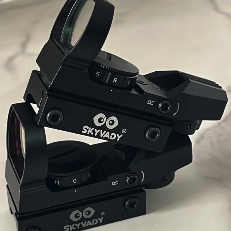 全金属银膜四变点反射全息红点瞄准镜20mm卡槽十字可调望远镜 四变点