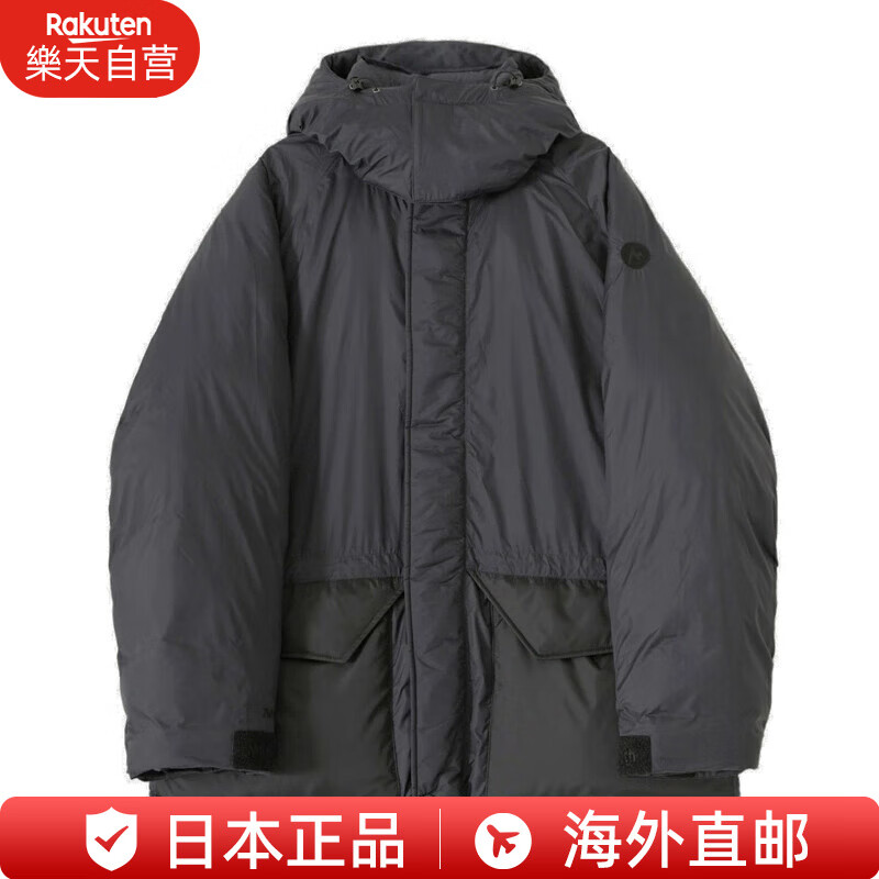 土撥鼠男士羽絨服秋冬款防風(fēng)防水保暖外套中長(cháng)款ONLYARK-0-1046日本直郵 黑色 XL