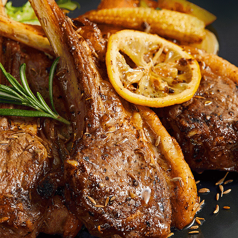 芈羊羊 宁夏滩羊肉生鲜 羔羊肉卷1kg 羊肉片 法式羊排羊杂 火锅烧烤食材 法式羊排16-20支【到手2斤】