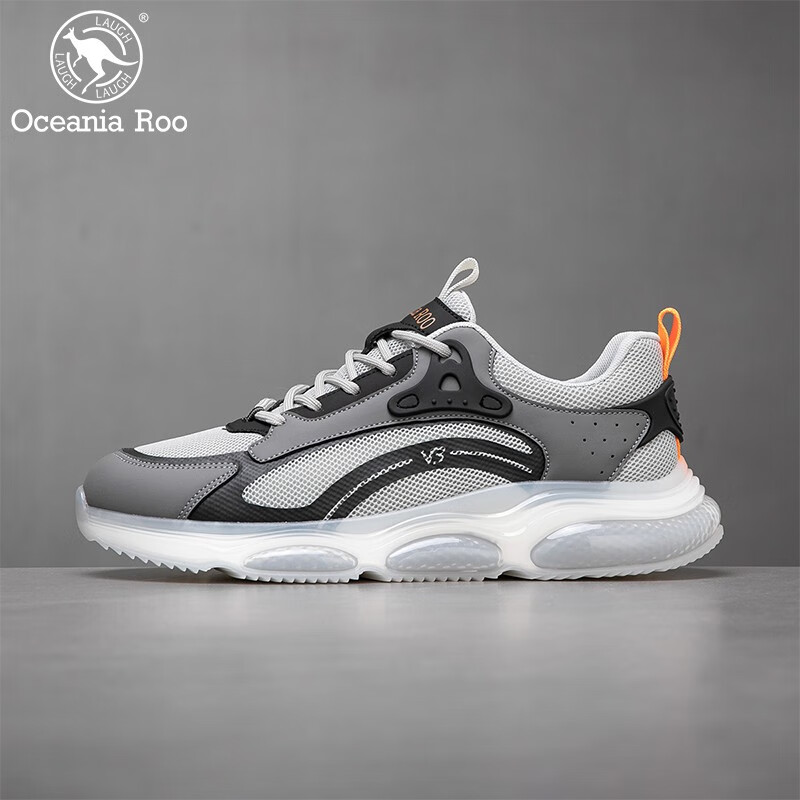 大洋洲袋鼠(oceania roo)oceania roo大洋洲袋鼠男士休闲鞋网面 灰色