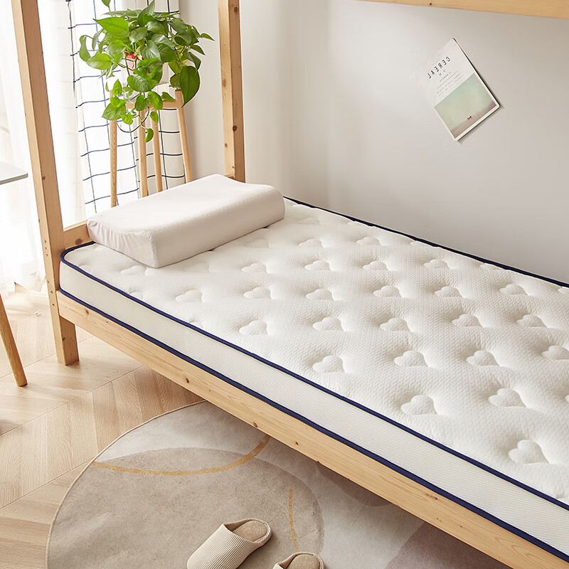 学生床垫软垫家用加厚宿舍单人榻榻米垫子海绵垫褥子租房专用 爱心白 0.8*1.9m厚度6cm