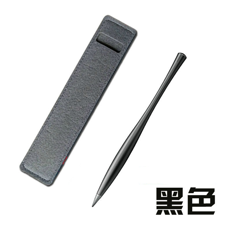 wxpyu)不用削无墨水之笔写不完的铅笔绘画不断铅学生 黑色 钨合金笔头