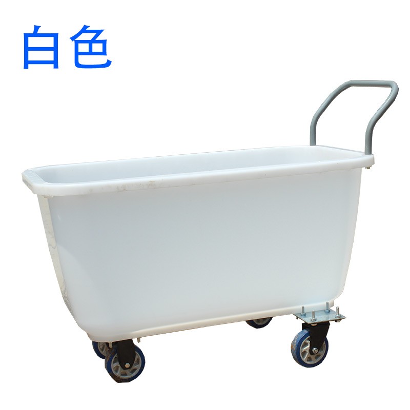 猪场饲料车手推车塑料饲料斗饲料运输车养殖场加厚喂料车运料车 标配