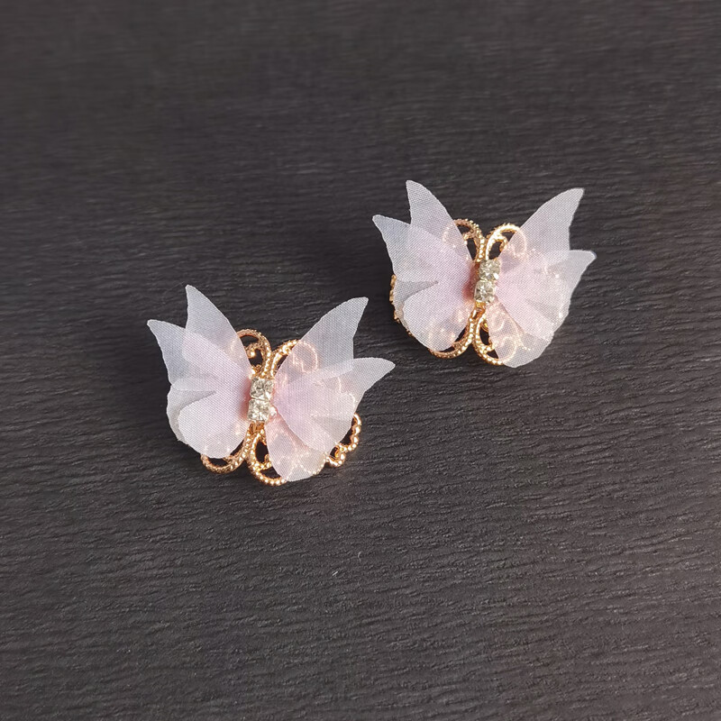 汉服头饰蝴蝶流苏发夹步摇古风束发小发扣古代配饰品全套古装发饰