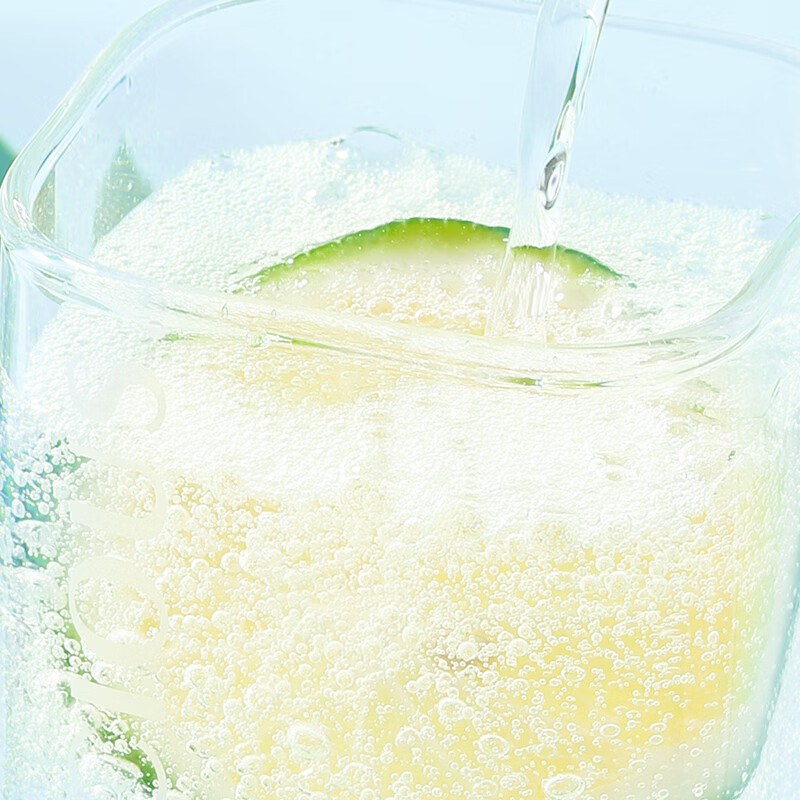 味滋源0糖0脂气泡水青柠白桃柚子味汽水饮料 白桃味350ml*12瓶
