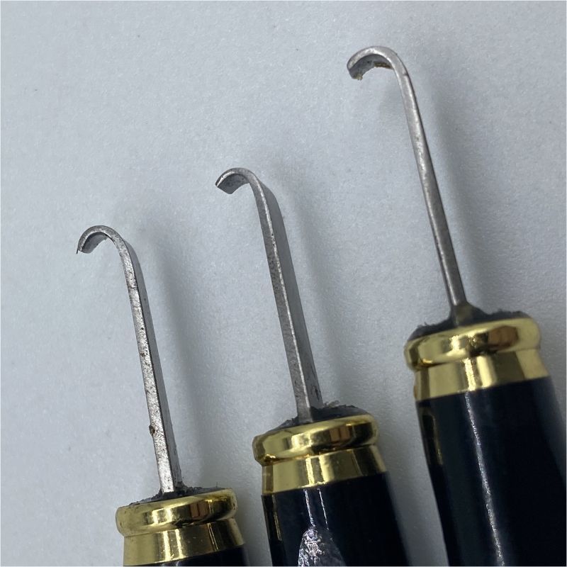 沉香勾刀勾丝勾香道刀农便携刀香道加工工具精钢打磨锋利工刀 钢1笔勾