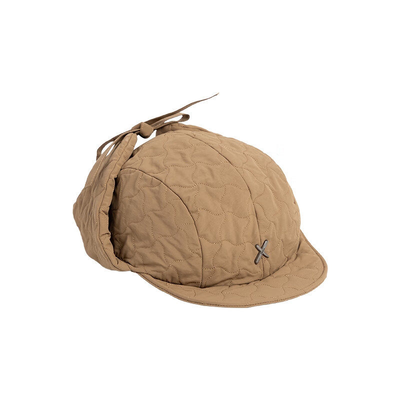 XoticXotic官方 新雪丽菱格飞行帽冬季新品保暖防风可绑耳罩户外防寒帽 棕色 可调节