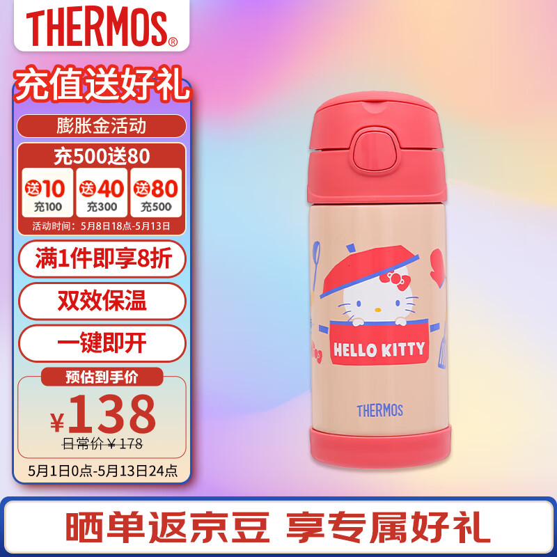 ħʦTHERMOS± ͯѧܱͨkitty F4011-KTKCR 350ml ɫʵ133.5Ԫ