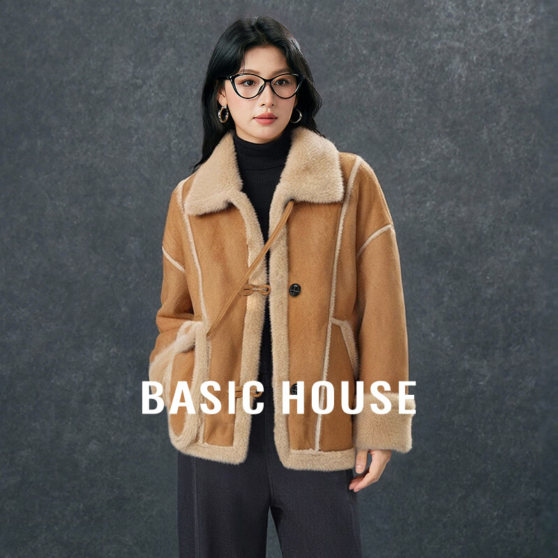 Basic House/�ټҺú��淭��Ƥëһ�������ﶬ�Ӻ�ëë���»����� ��ɫ M