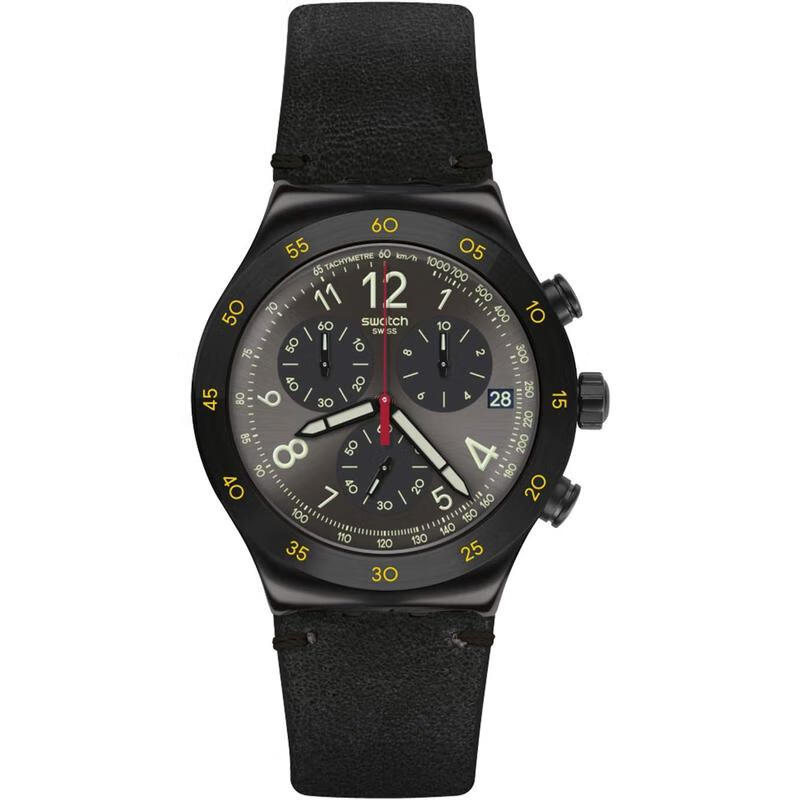 斯沃琪(swatch)男女款手表  vidi  系列新款三眼计时日期显示石英手表