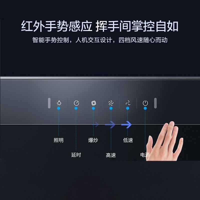 海尔(Haier)抽油烟机 烟灶套装 家用顶侧双吸 7字型抽油烟 手挥开关 纤薄机身 低噪大吸力 【顶配】+4.5火力（天然气）防干烧燃气灶