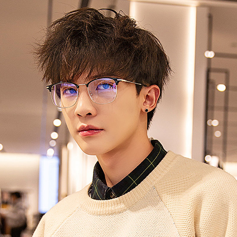 瑞玻尔(ruiboer)近视眼镜男潮流无度数平光女可配有度数近视镜大框