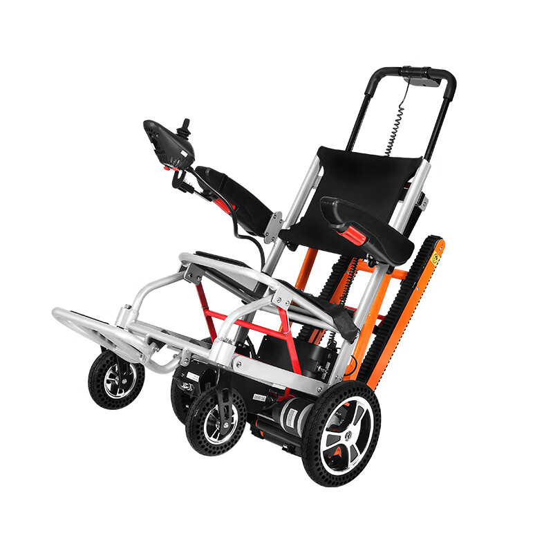 电动轮椅爬楼梯轮椅平地可电动上下楼老人轮椅全自动履带式台阶 体式