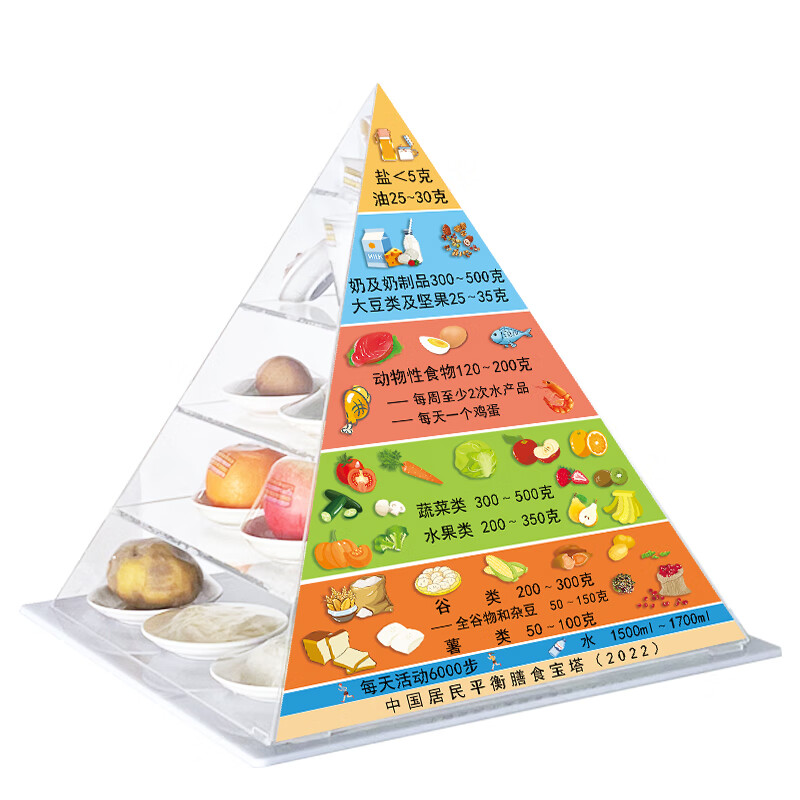 新款2022新版中国居民平衡膳食宝塔健康饮食金字塔膳食指导食物模型