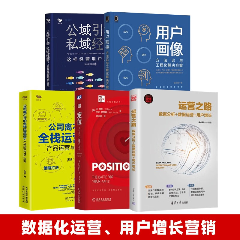 【正版】用户画像与运营5本套：运营之路：数据分析+数据运营+用户增长+用户画像+公司离不开的全栈运营高手+公域引流私域经营 博瑞森/电商新媒体书籍团购送朋友 h使用感如何?