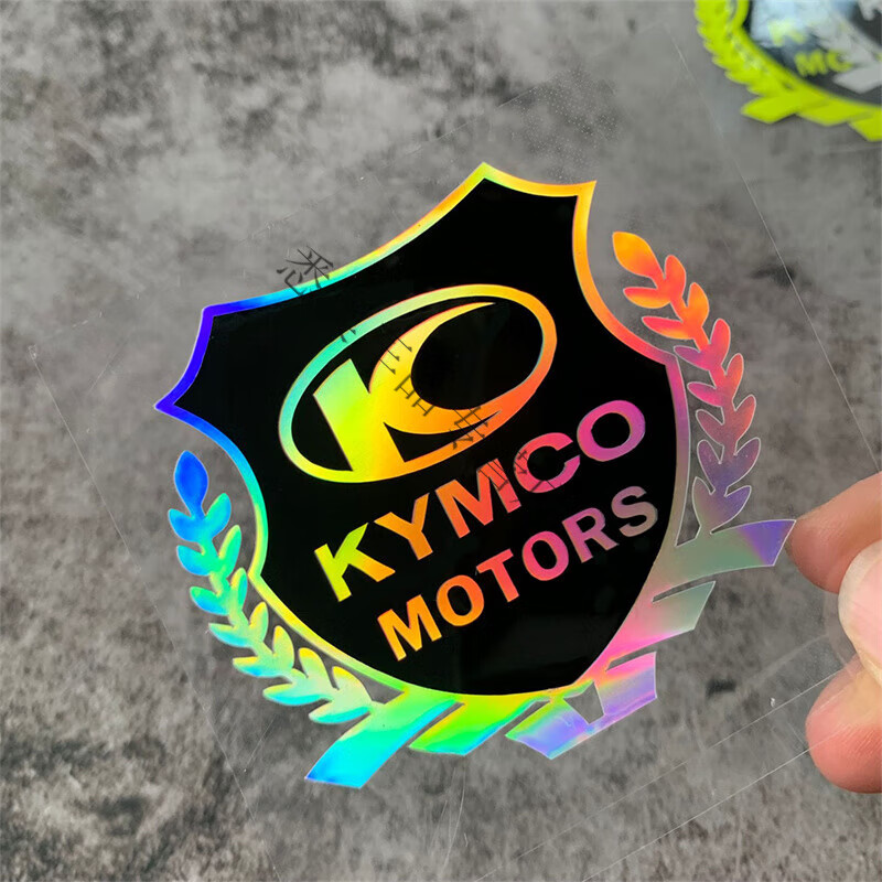 ct250赛艇s350贴纸kymco踏板摩托车标志挡风减震反光贴 七彩镭射标志