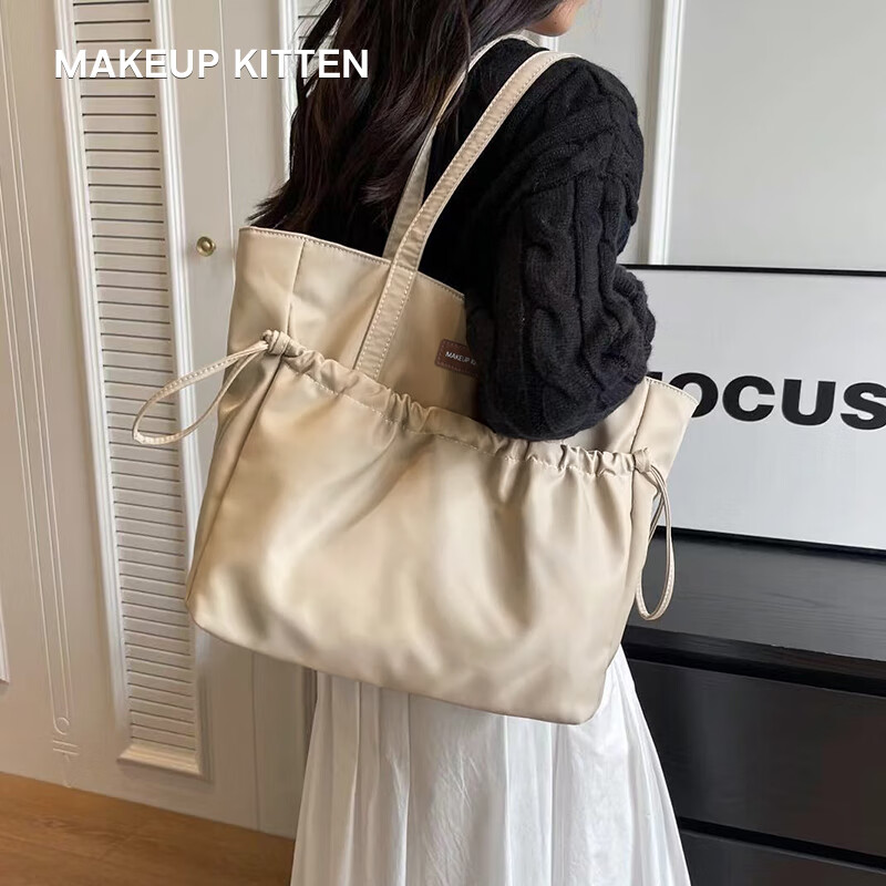MAKEUP KITTEN包包女包2026新款单肩包通勤包品牌托特包38女神节生日礼物送女友 卡其色妇女节礼物