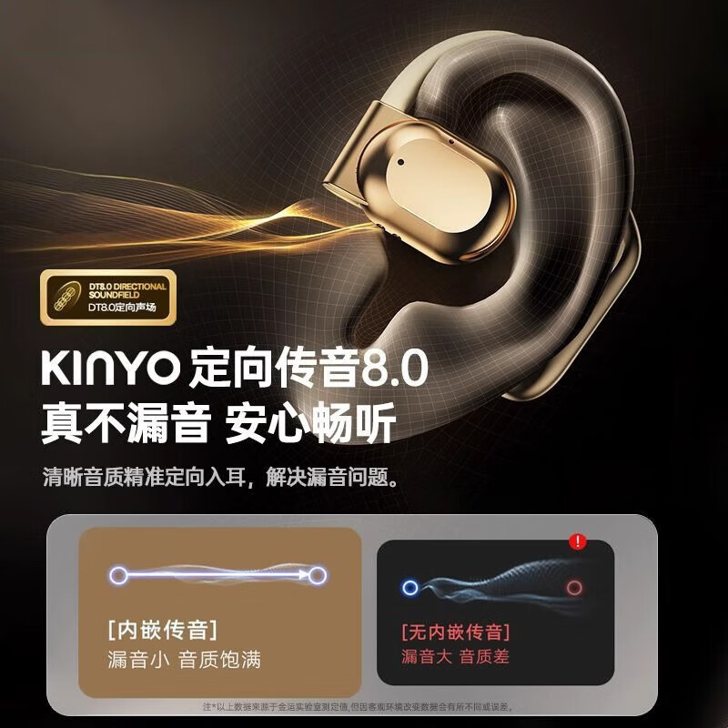 BOOCHI【2024超级新品丨100%好评】骨传导概念跑步蓝牙耳机迷你挂耳式无线耳机【碾压金标】运动超长续航 沙漠金【顶配丨碾压柏林之声】