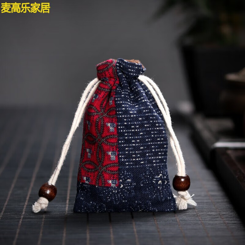京耕(jinggeng)高品双层束口抽绳袋 复古布袋小布袋礼品文玩布袋 首饰