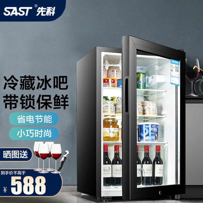 先科 Sast 冰吧恒温欧式红酒柜电冰 冷柜 冰吧哪个好 历史价格