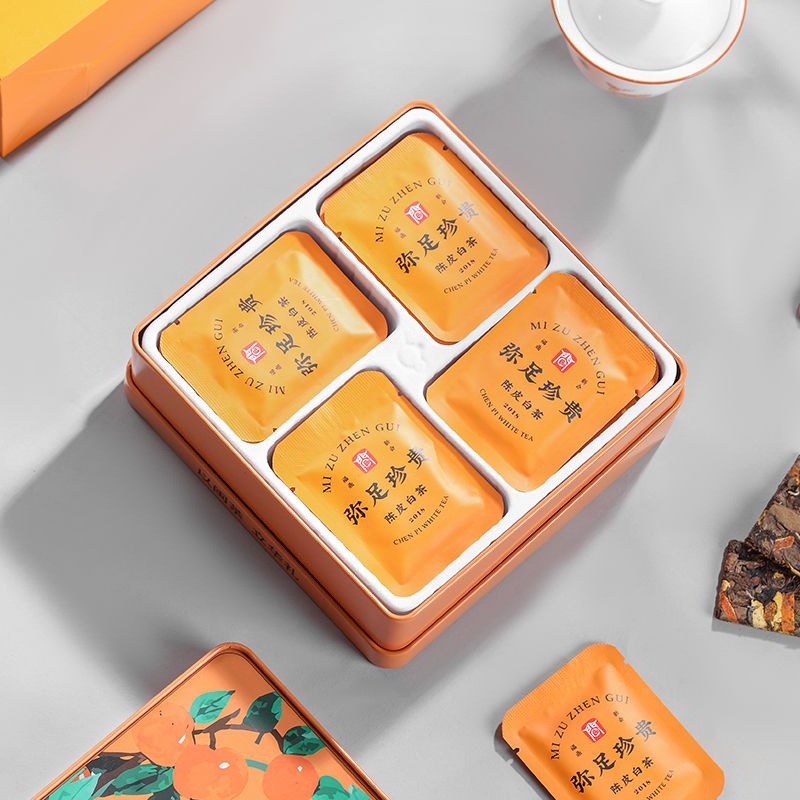 佑康泰弥足珍贵陈皮白茶福鼎新会浓香型小方片装陈皮老白茶 5片