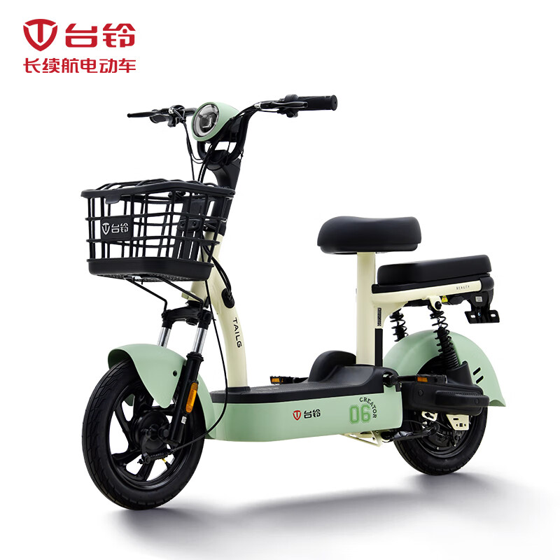 限地区:台铃电动车【门店自提】小淘气-g电动自行车48v13ah铅酸新国标