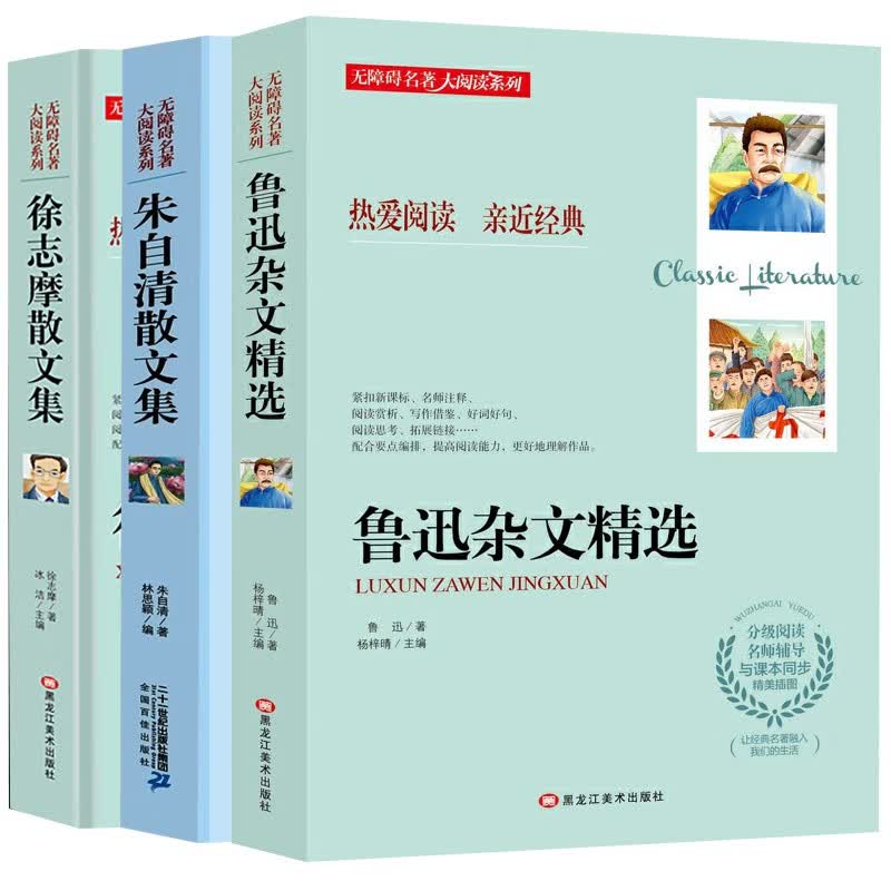 名人名著3册】鲁迅杂文精选+朱自清散文集+徐志摩散文集课外名著阅读正版书籍属于什么档次？