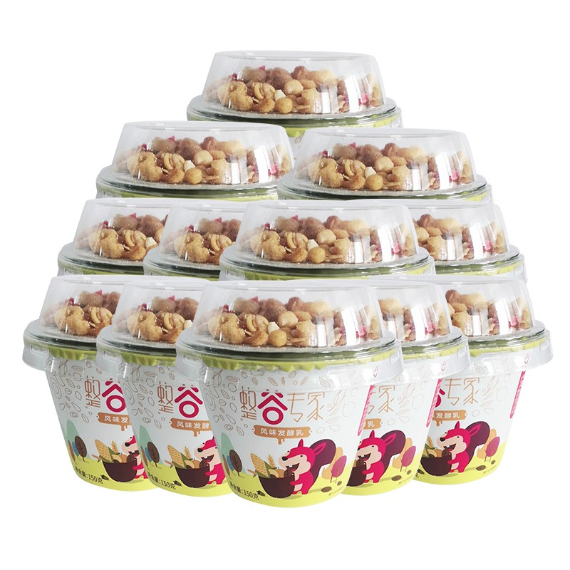 整谷专家 谷物脆酸奶杯 150g*12杯 低温酸奶杂粮风味发酵乳谷物酸奶