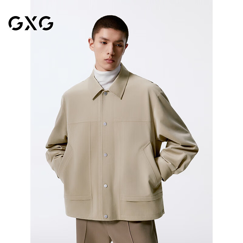 GXG男装商场同款夹克男24年秋新品 卡其色 175/L