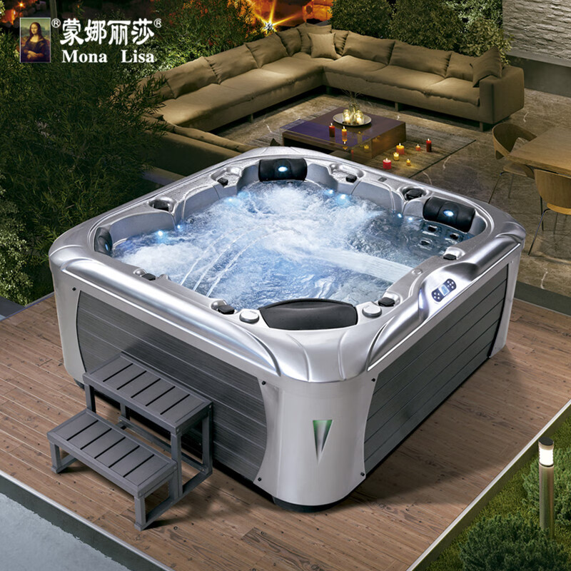 蒙娜丽莎(monalisa) 多人户外恒温按摩浴缸亚克力 冲浪 浴缸 标准配置