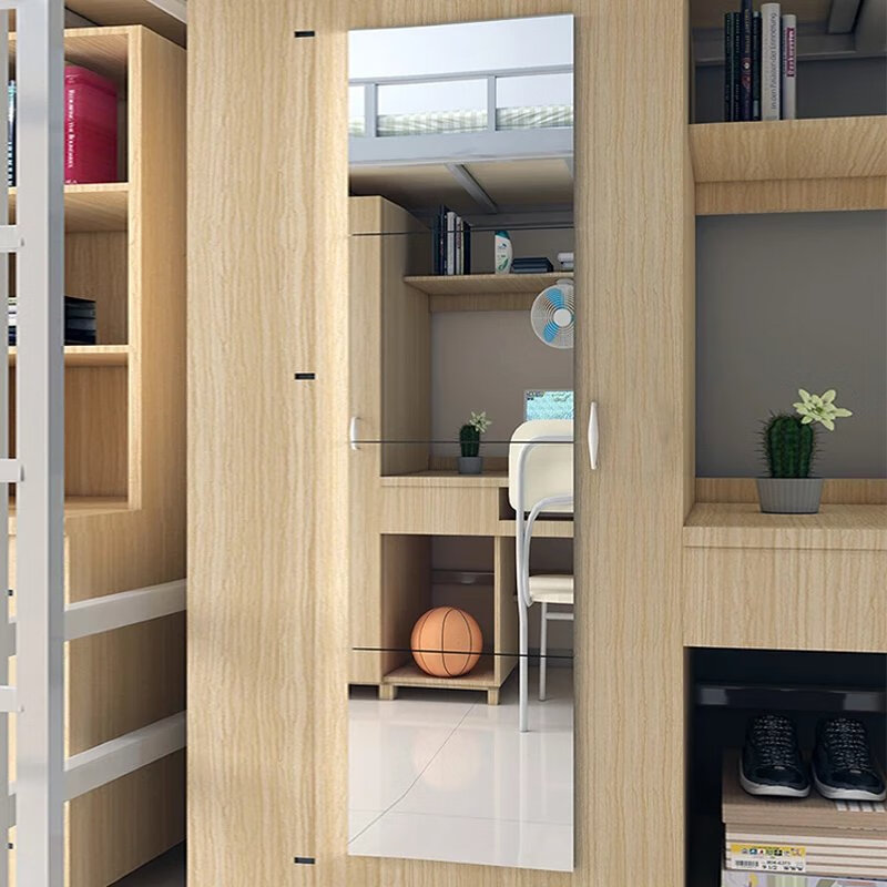 软镜子贴墙自粘亚克力全身穿衣镜家用高清墙面粘贴试衣镜镜面墙贴 圆角20*20cm 1片装+背胶