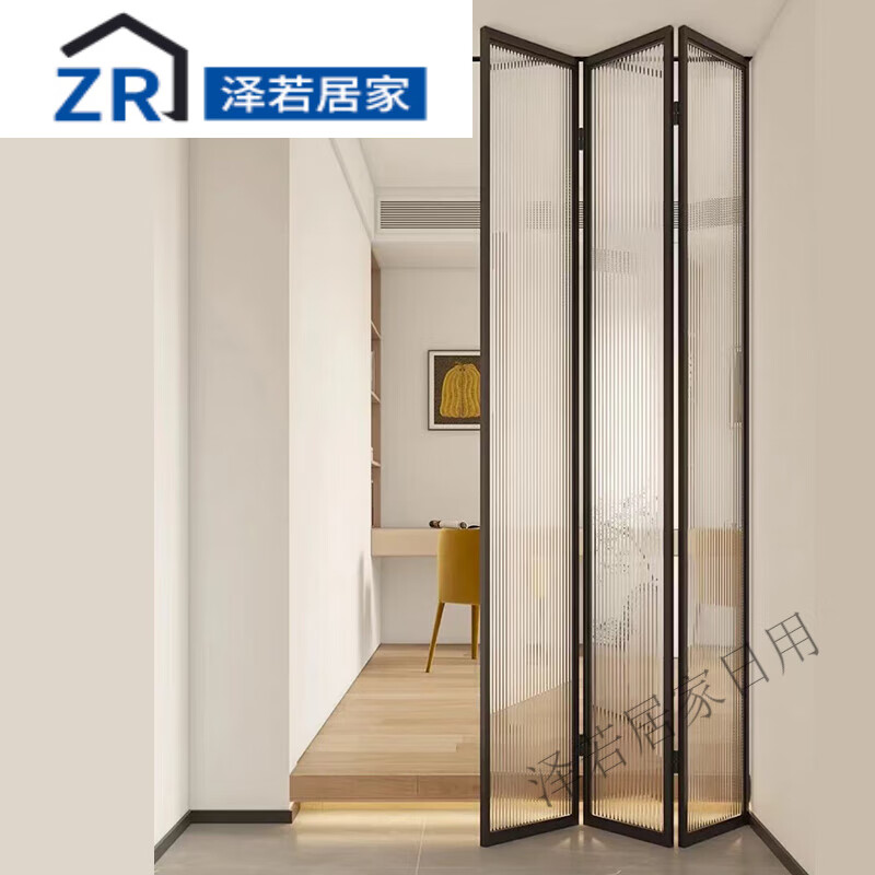 创京懿选折叠门推拉门 无地轨厨房阳台无下轨道窄卧室卫生间吊轨玻 16