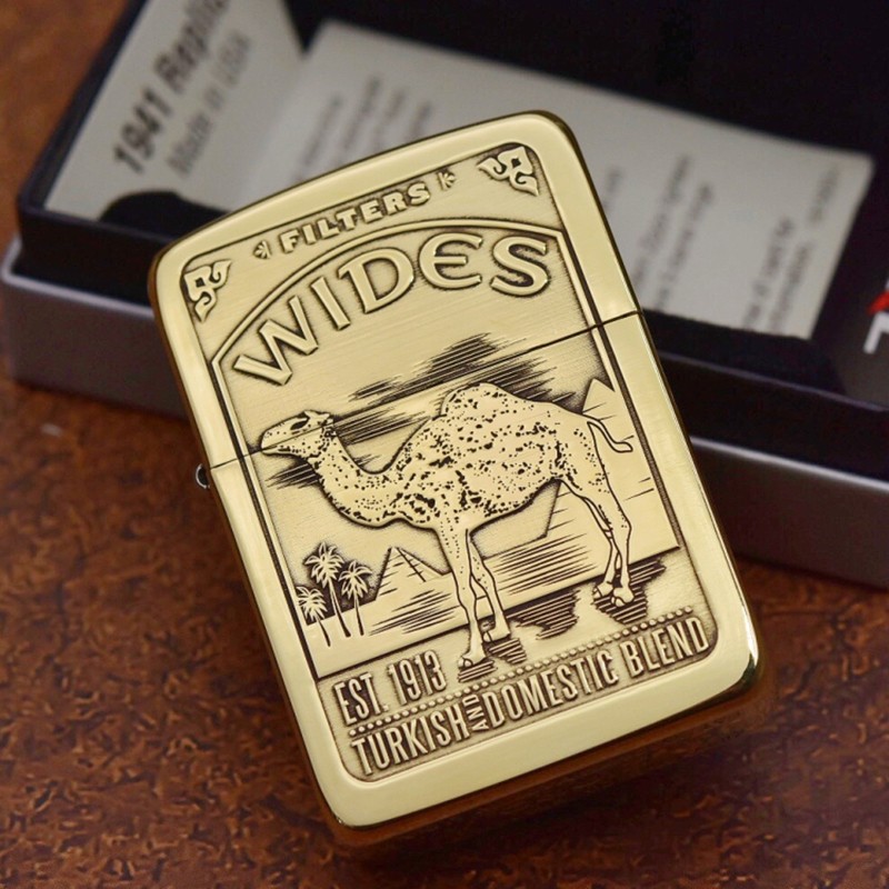 zippo之宝煤油防风打火机双面精雕骆驼1941复刻深雕浮雕骆驼送男士