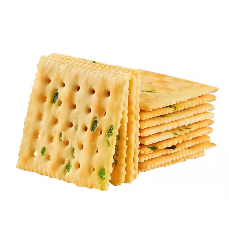 雅思嘉香葱梳打饼干咸味整箱早餐梳打代餐薄脆无蔗糖 苏打饼干500g