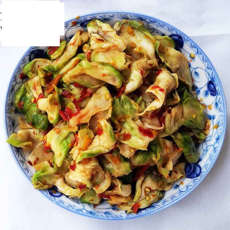 虎钢馋农家剁辣椒榨菜片250g新鲜大头菜酱咸菜青菜头香辣下饭菜咸菜