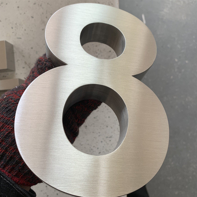 字金属字定做广告烤漆字logo背景墙电镀拉丝钛金字制作 拉丝银色