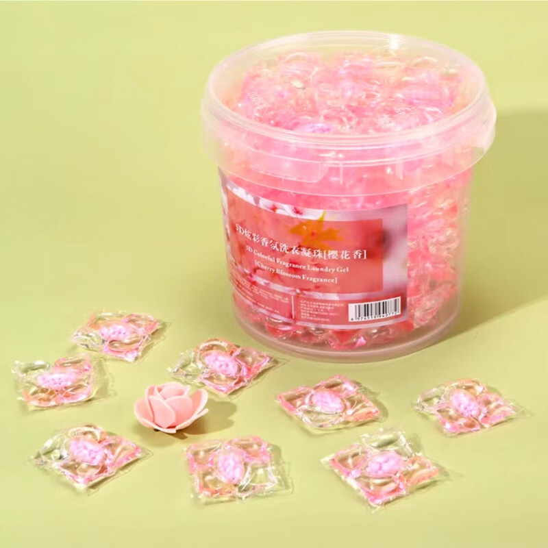 羞小情五合一樱花洗衣凝珠留香深层浓缩大师香氛持久花香去污超香家庭装 5d洗衣凝珠樱花香【140颗桶装】