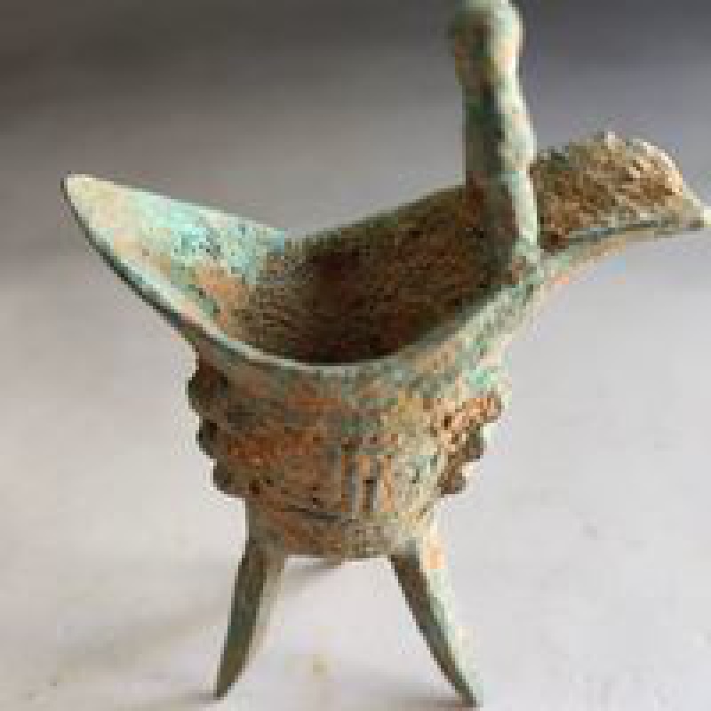 古玩真品老物件老铜器青铜器战国铜器青铜酒杯家居装饰古董