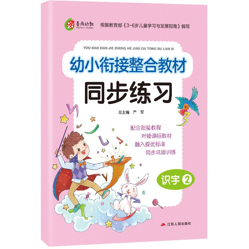 幼小衔接整合教材同步练习 识字（2）学前教育 幼儿园大班学前练习思维开发（3-6岁）