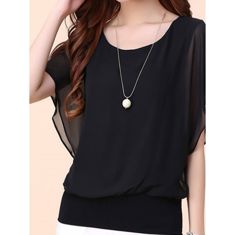 【特价捡漏】高档轻奢品牌2022年夏季新款蝙蝠衫短袖女大0码女装胖