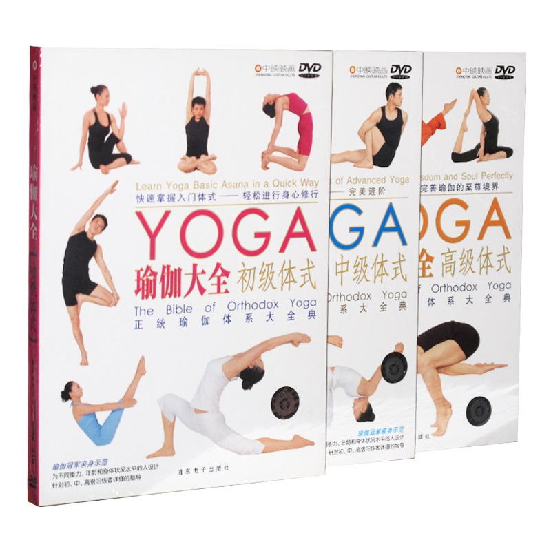 瑜伽体式大全初级/中级/体式3dvd瑜伽教学光盘减肥塑身